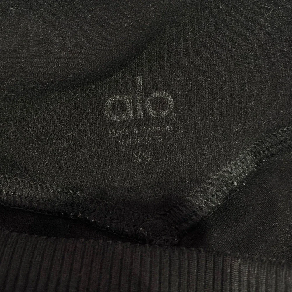 Alo Yoga Womens High Waist Coast Leggings‎ Black Grey Colorblock Mesh XS